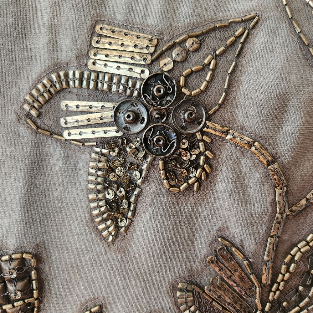 Urban Outfitters Metal Stud and Bead Detailing Keyhole Back Halter Dress - Picture 3 of 10